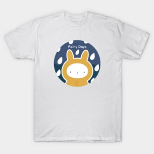 Kawaii „Rabbit in the Rain“ Design | Cute Bunny Illustration | By Atelier Serakara T-Shirt